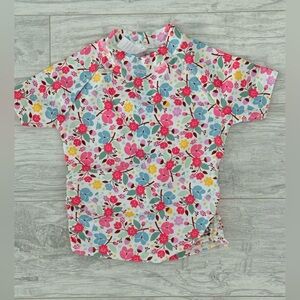 Floral Kids Swim Shirt - Pink, Blue, Yellow